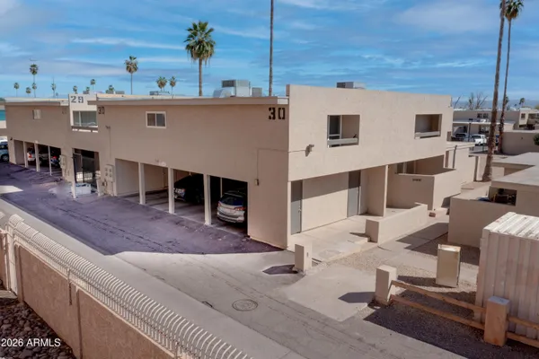 a view of kitchen with seating area
