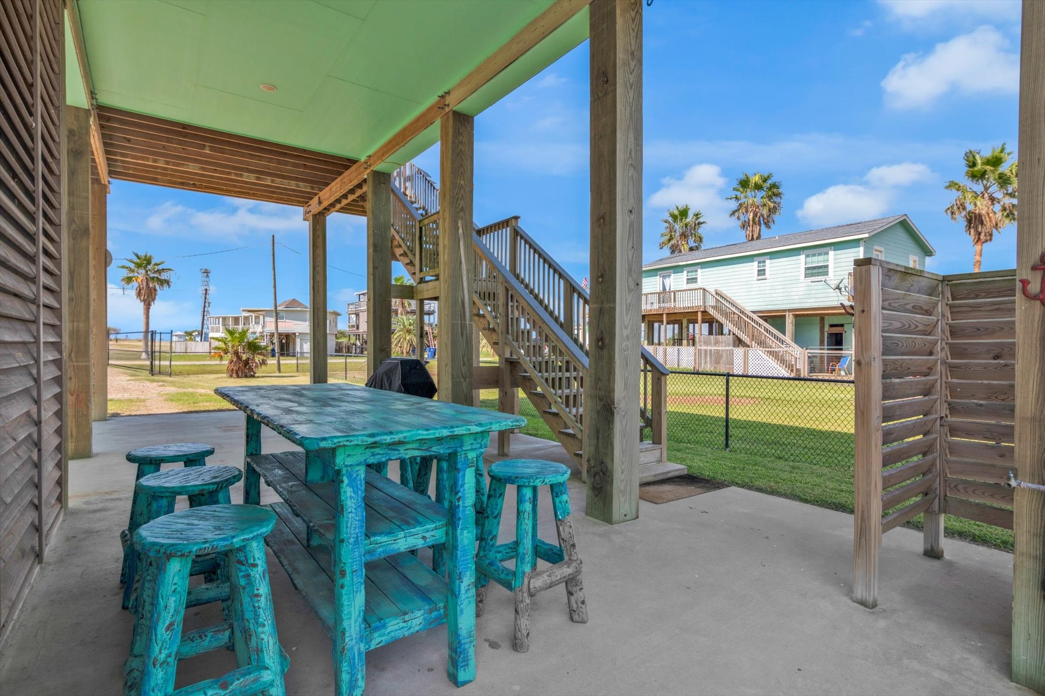 422 Jettyview Road Freeport, TX 77541 - Photo 25 of 37 a view of deck with furniture and garden