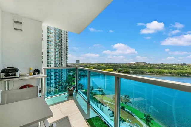 an aerial view of a swimming pool