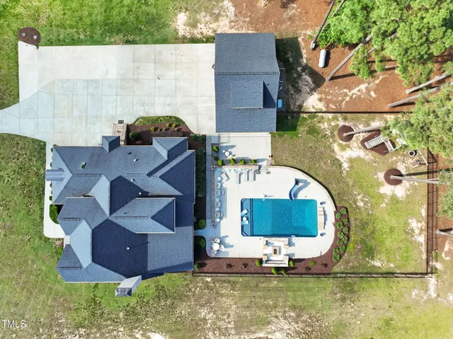 a front view of a house with patio