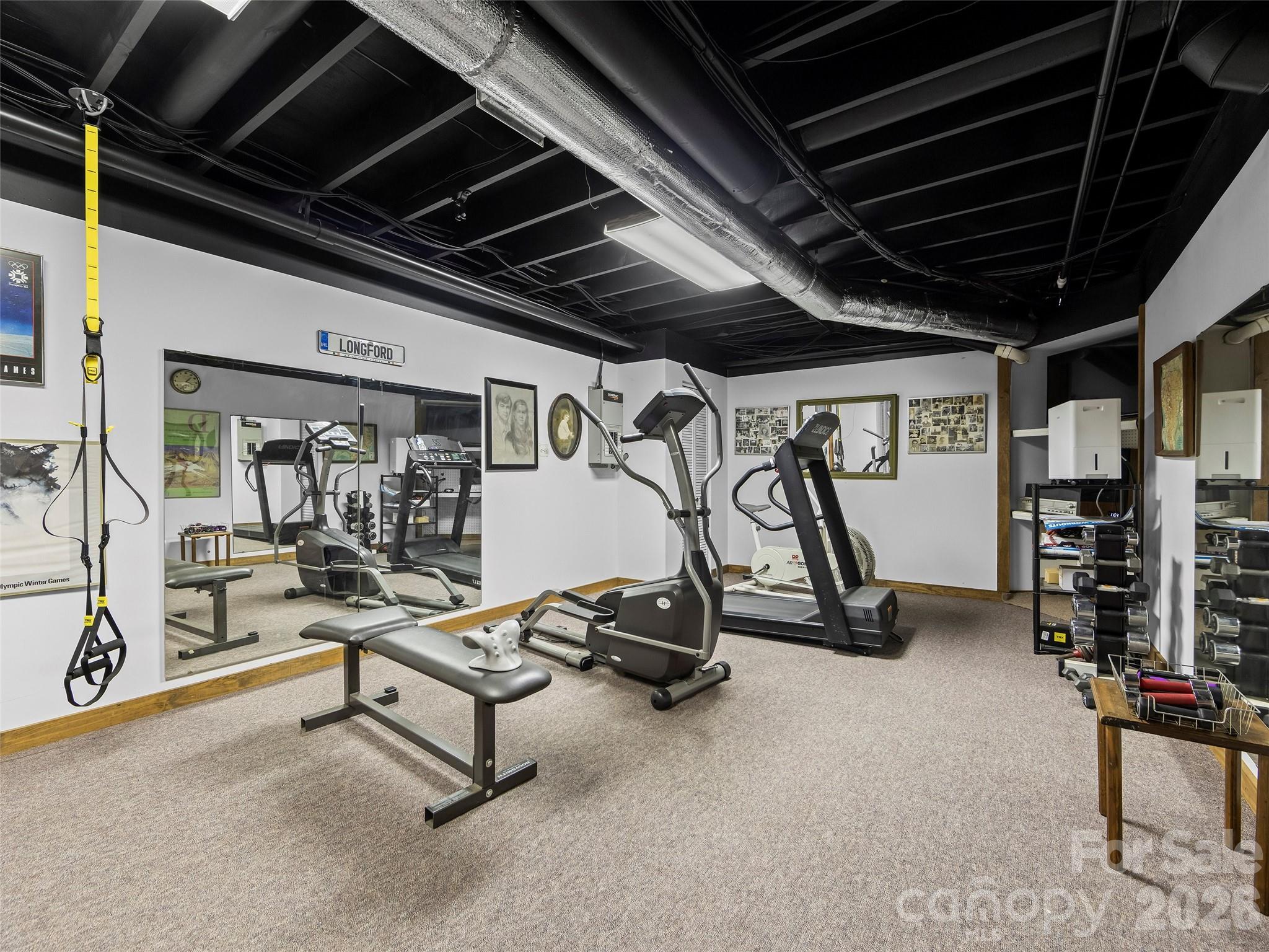 69 Forest Road Asheville, NC 28803 - Photo 36 of 48 a view of a room with gym equipment
