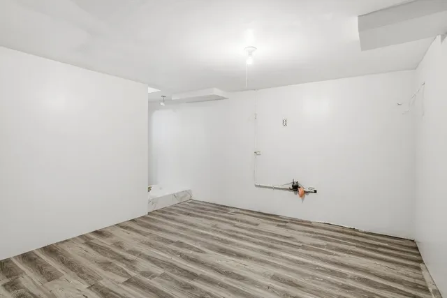 a view of a big room with storage