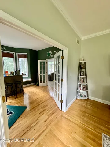 a very nice looking dining room with a table and chairs