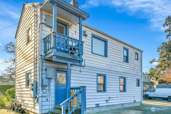 a front view of a house