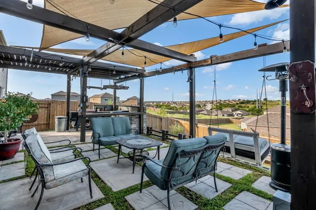 a view of a outdoor space with seating area
