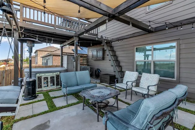 a view of outdoor seating