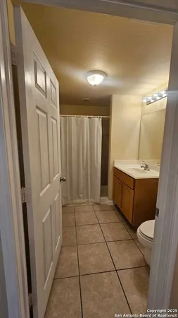 a bathroom with a sink a toilet and a shower