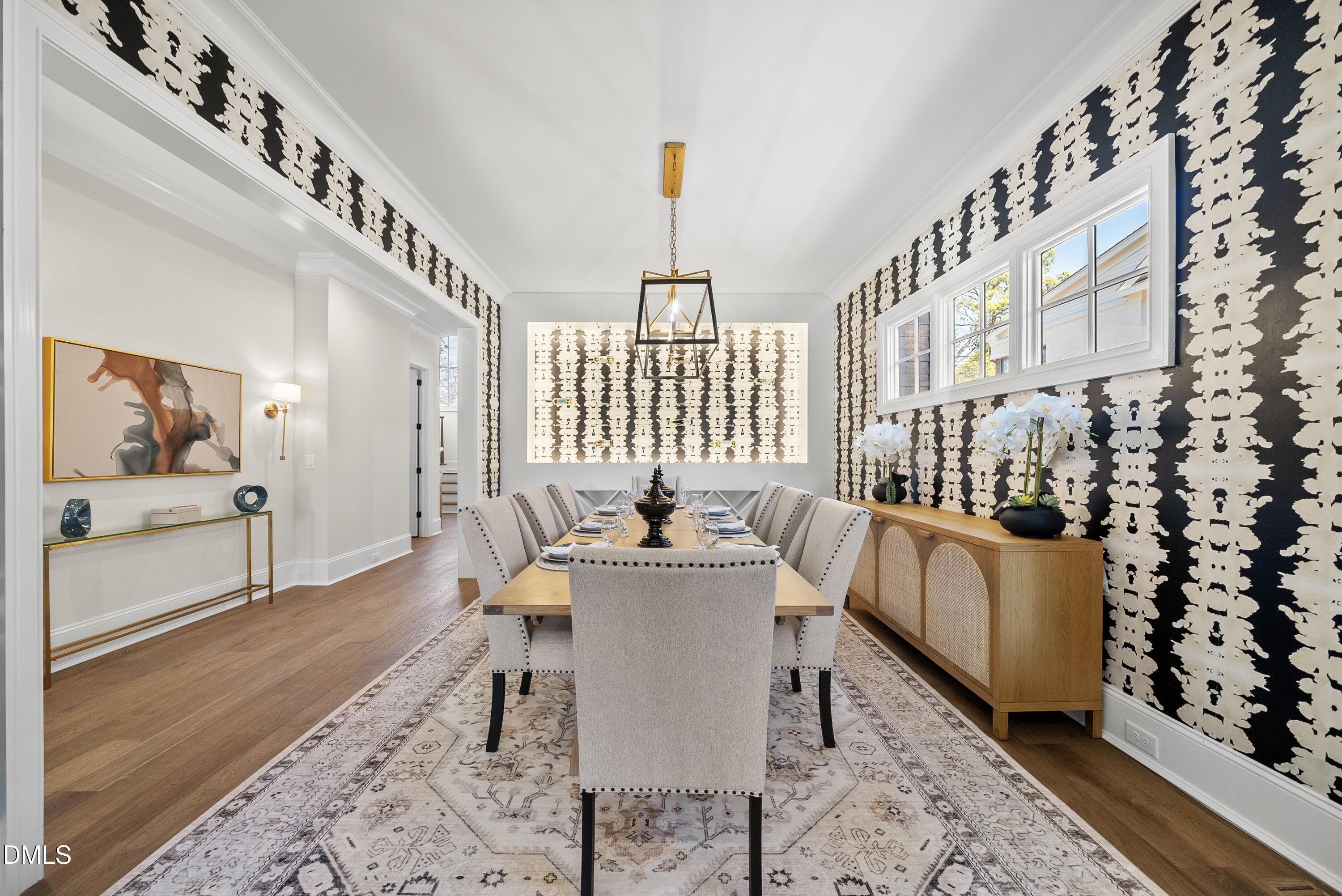 3317 Hampton Road Raleigh, NC 27607 - Photo 15 of 45 a dining room with furniture window and wooden floor