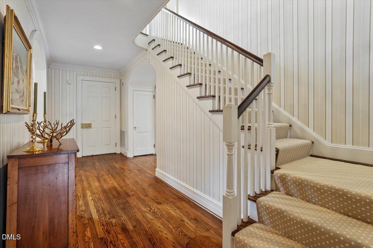1128 Harvey Street Raleigh, NC 27608 - Photo 23 of 41 a view of entryway with wooden floor