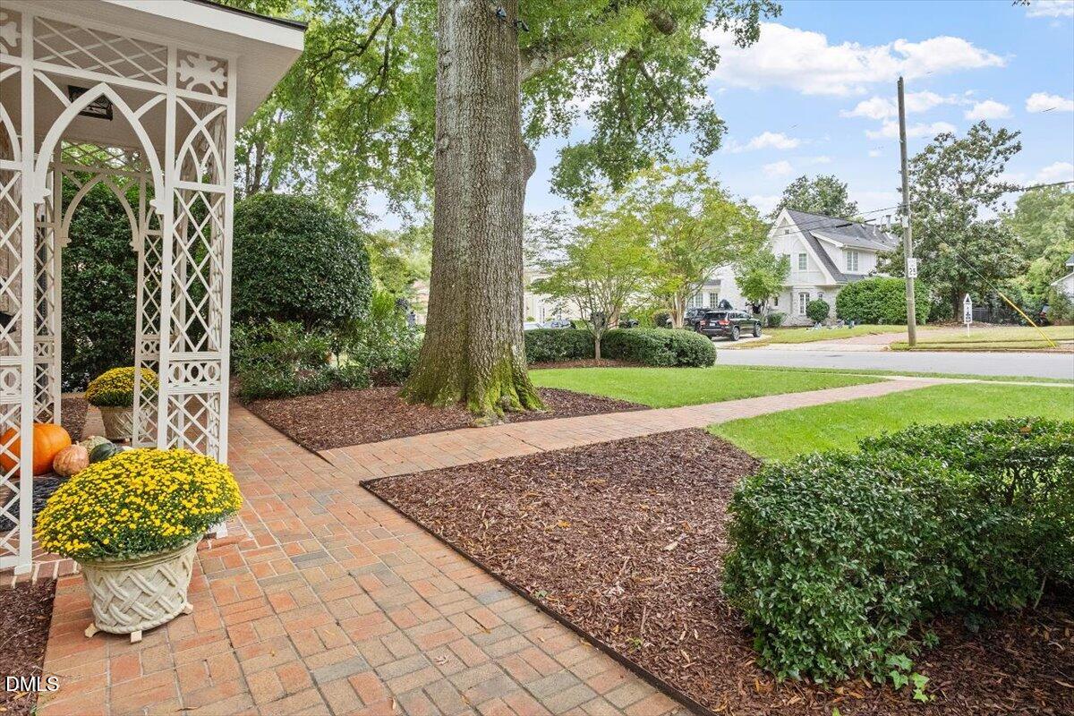 1128 Harvey Street Raleigh, NC 27608 - Photo 4 of 41 a view of a garden with patio