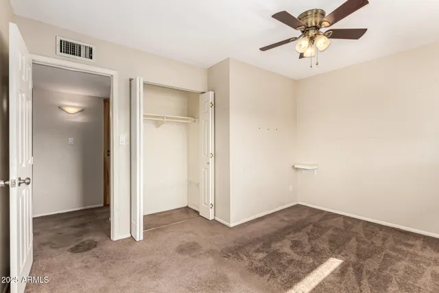 a view of a big room with an empty space