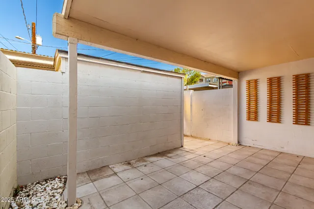 a view of a storage room