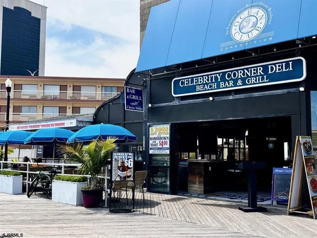 a view of street with sitting area