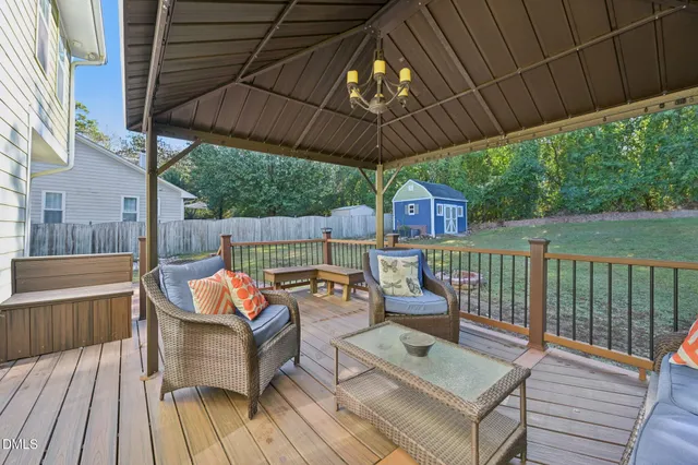 a outdoor living space with patio furniture