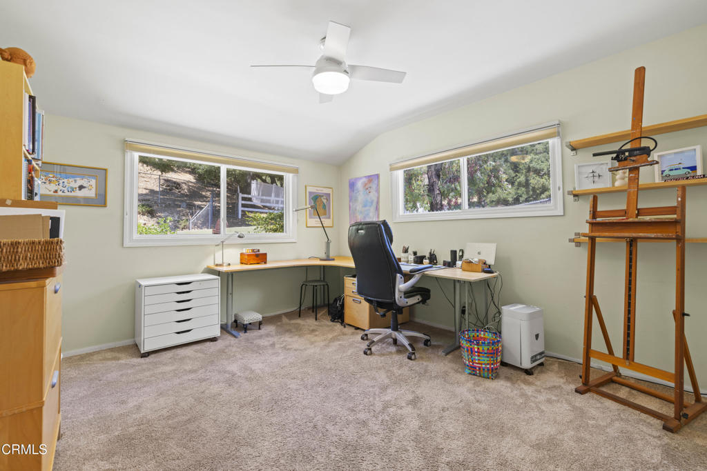 0 Stokes Canyon Road Calabasas, CA 91302 - Photo 36 of 52 a view of a workspace with furniture and a window