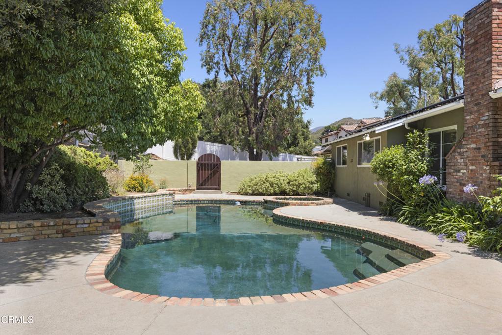 0 Stokes Canyon Road Calabasas, CA 91302 - Photo 41 of 52 a view of a backyard with swimming pool