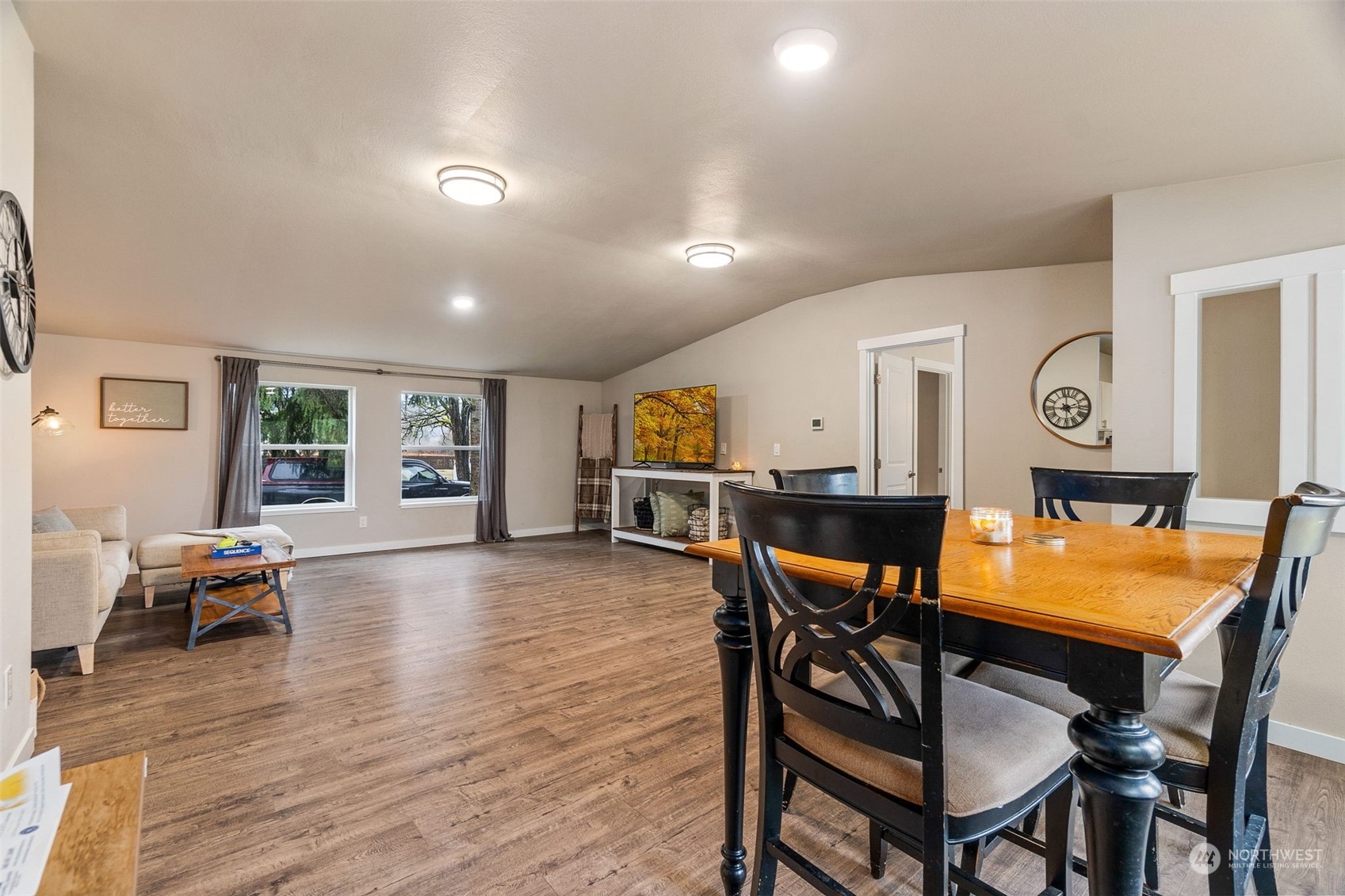 19025 Marble Street Southwest Rochester, WA 98579 - Photo 8 of 26 a living room with furniture and wooden floor