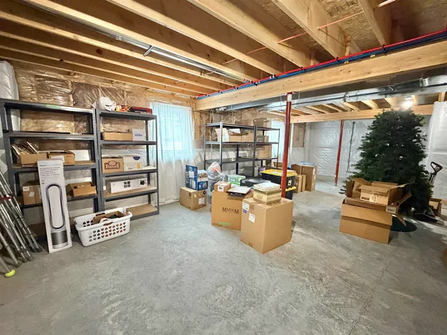 a view of a storage with an empty space