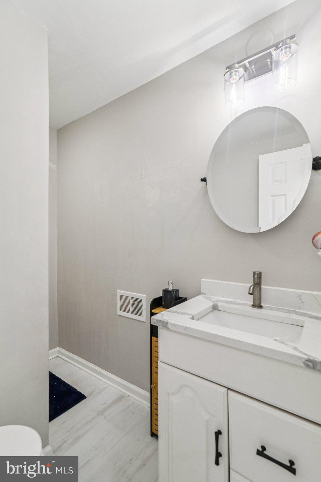 9830 Wineberry Road Marshall, VA 20115 - Photo 55 of 105 a bathroom with a sink and a mirror