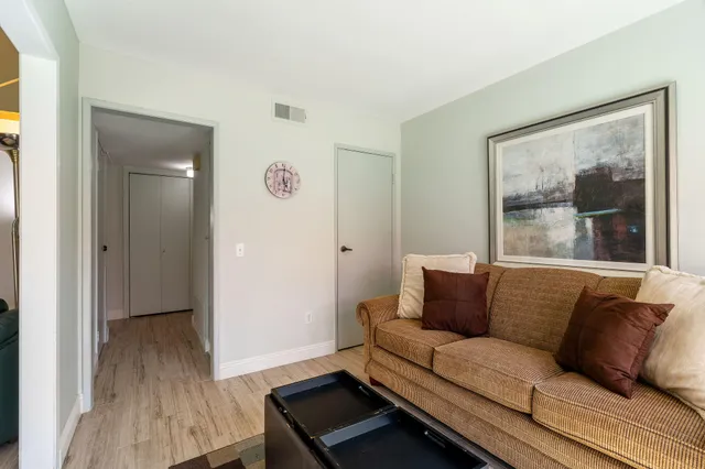 a view of a city with mountains in the background