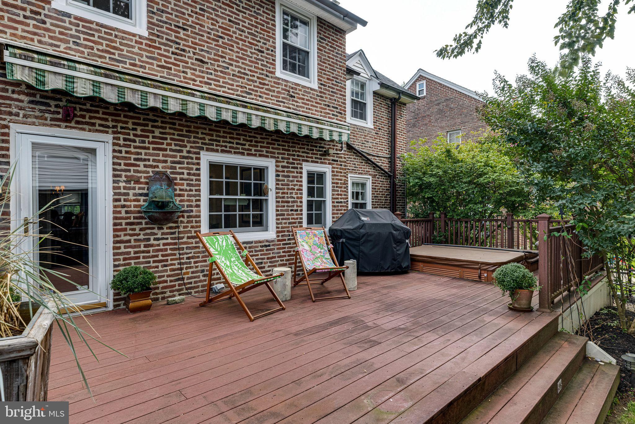 1509 Cliff Road Wynnewood, PA 19096 - Photo 23 of 28 Deck with Hot Tub