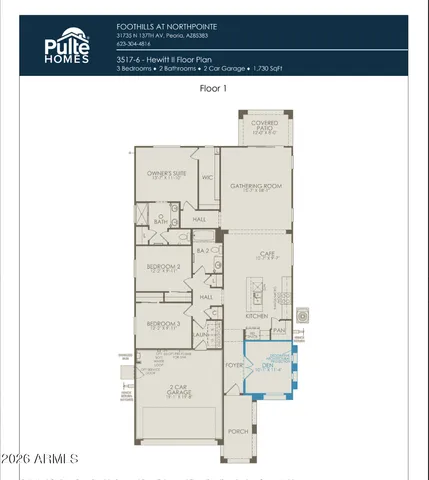 $2,500 | 13550 West Cassia Trail, Peoria, AZ 85383