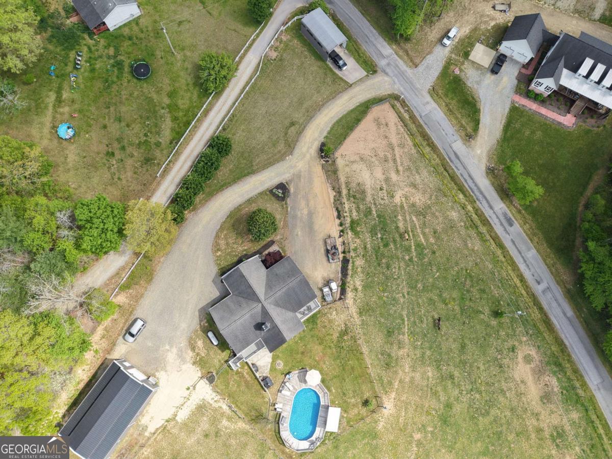 394 Crawford Road, Unit TRK Blairsville, GA 30512 - Photo 71 of 78 an aerial view of residential house with outdoor space and swimming pool