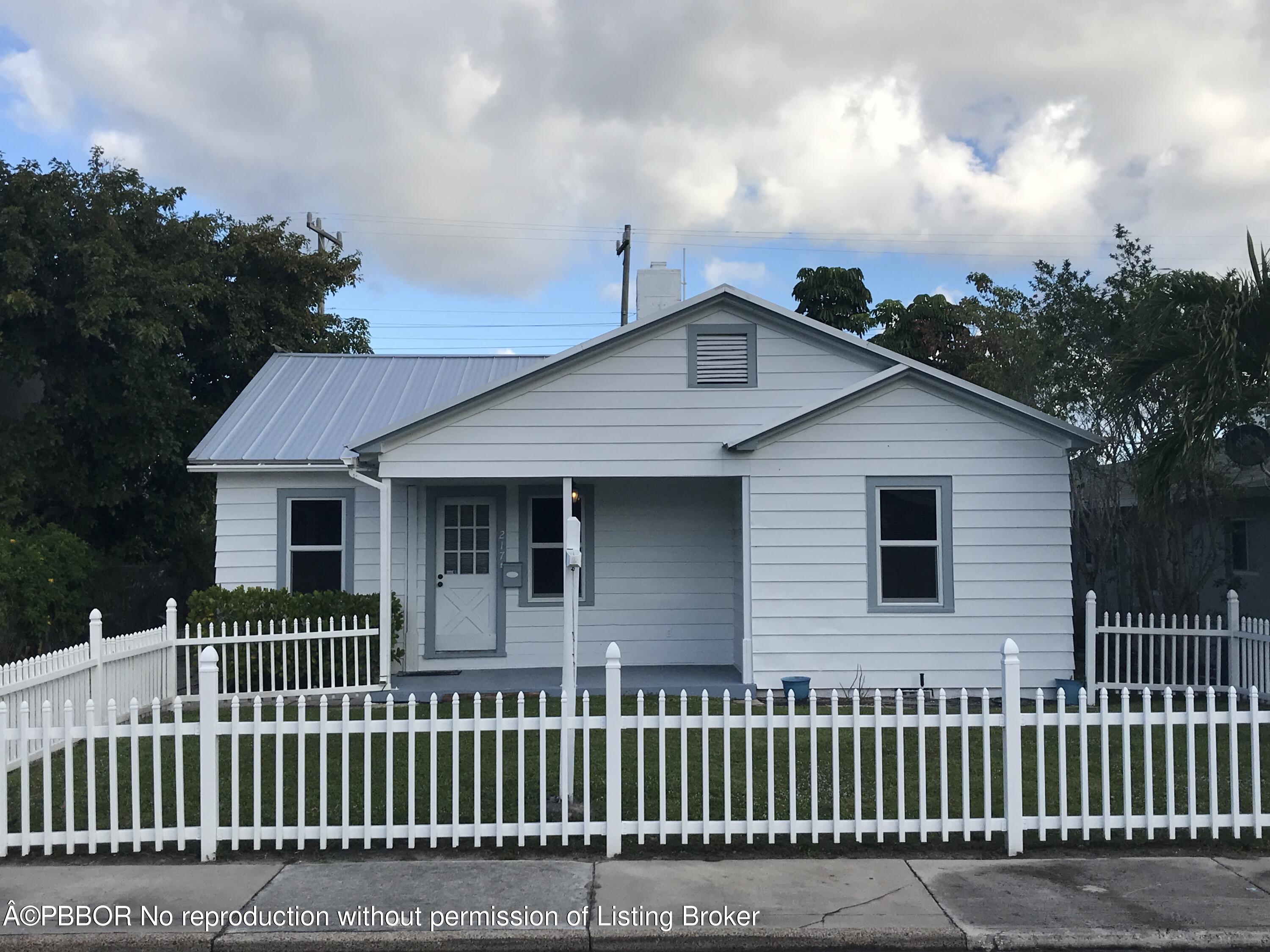 a front view of a house