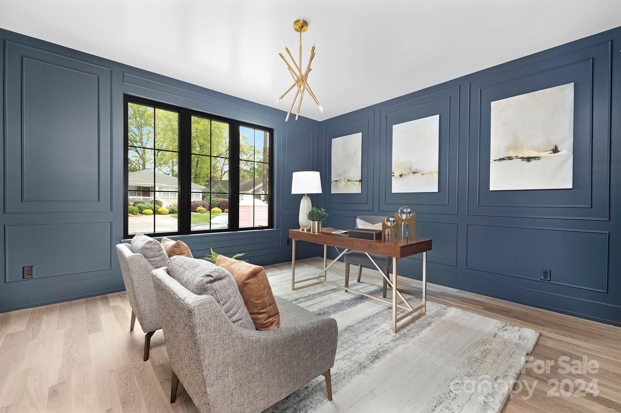 1815 Club Road Charlotte, NC 28205 - Photo 4 of 42 a living room with furniture and a large window