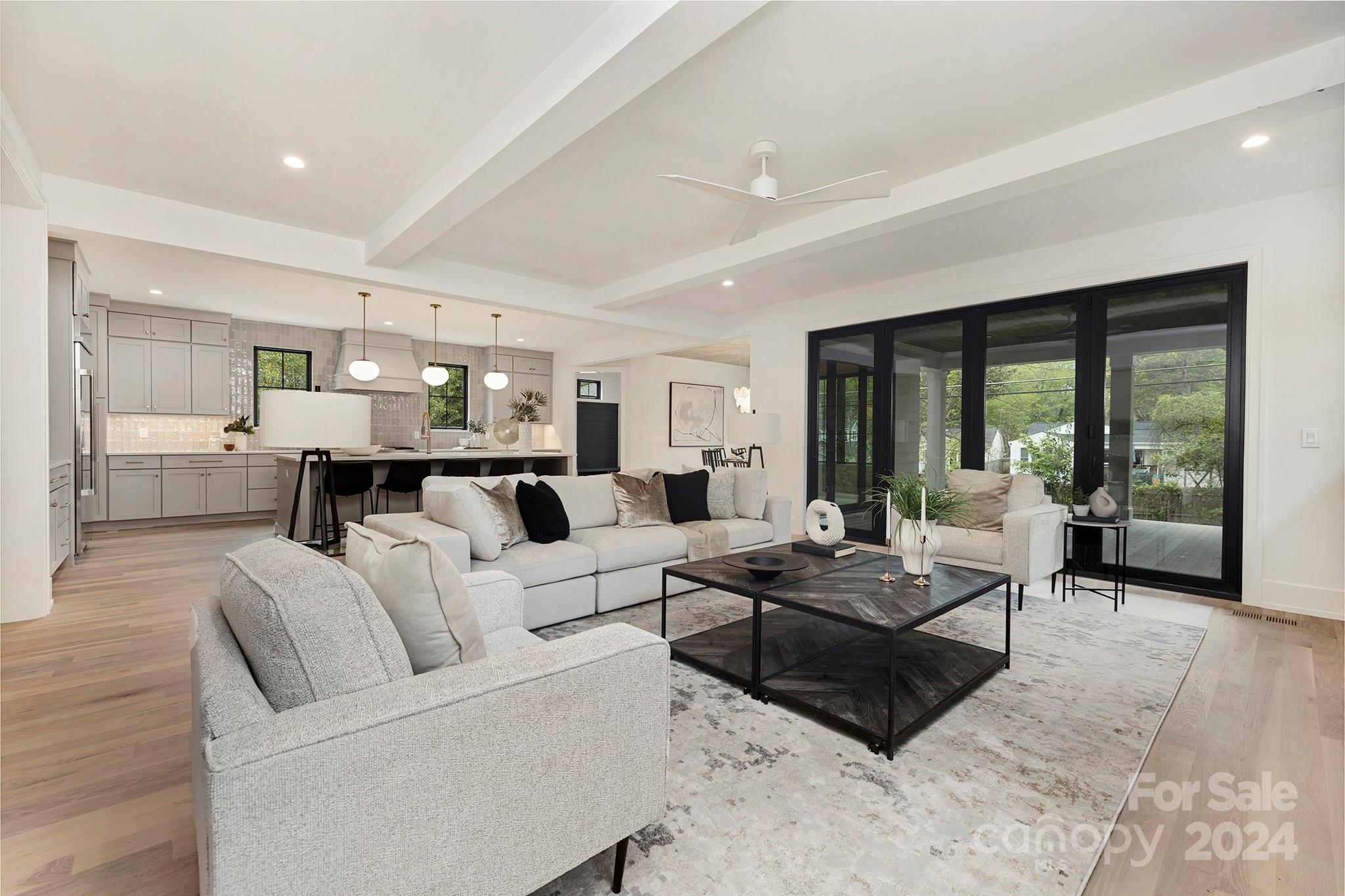 1815 Club Road Charlotte, NC 28205 - Photo 7 of 42 a living room with furniture and large windows