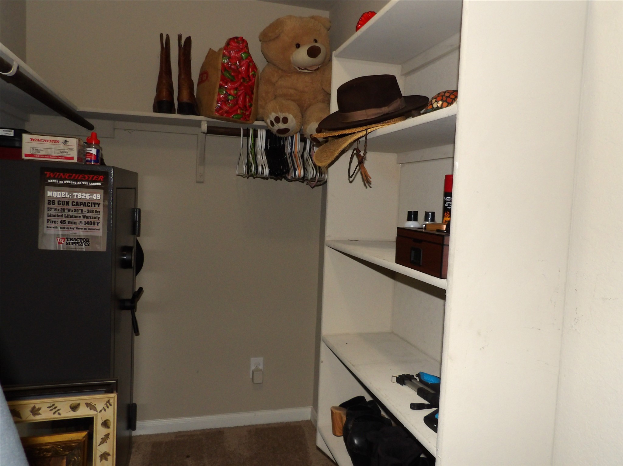 930 Pumpkin Ridge New Braunfels, TX 78130 - Photo 24 of 32 Walk-in closet featuring built-in shelving, a clothes hanging rod