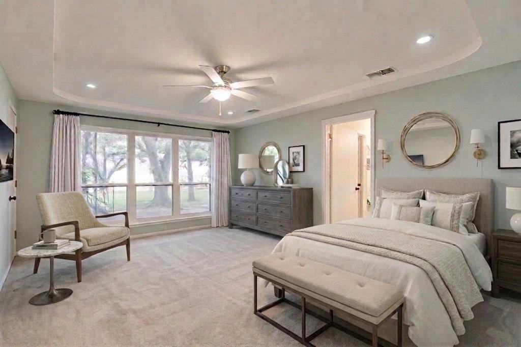 10814 Power Squadron Road Azle, TX 76020 - Photo 14 of 34 a bedroom with a bed a couch and a large window