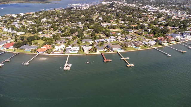 an aerial view of a city