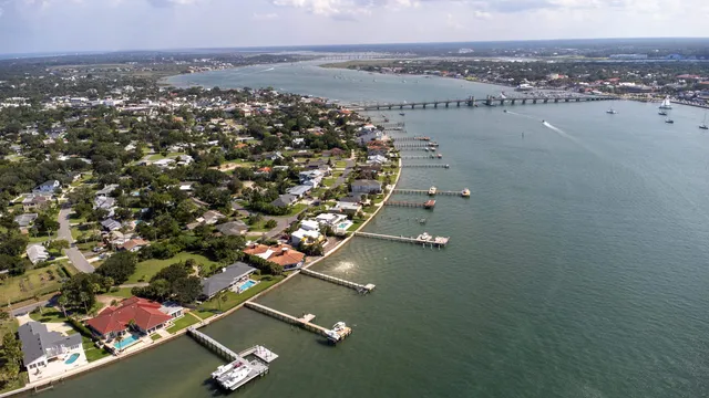 an aerial view of residential house with outdoor space