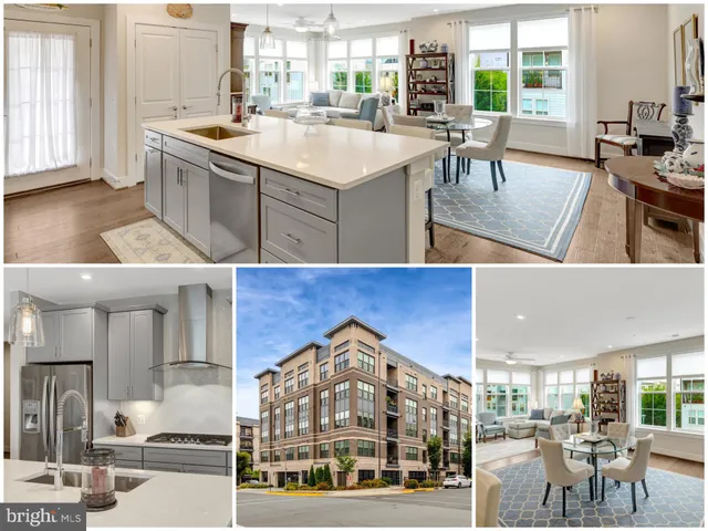 a living room with couches a dining table chairs and a chandelier