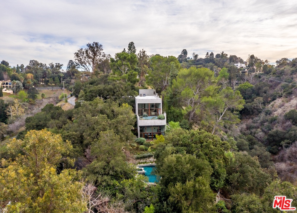 3201 Coldwater Canyon Lane Beverly Hills, CA 90210 - Photo 23 of 23 a aerial view of a house with a yard and large tree