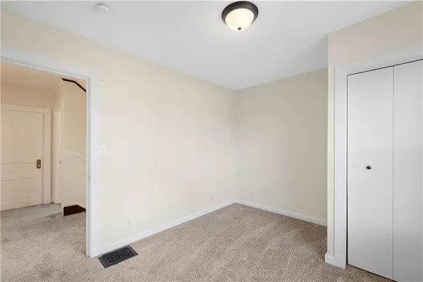 a view of a room with closet