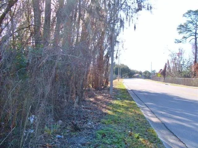 a view of a yard with swimming pool