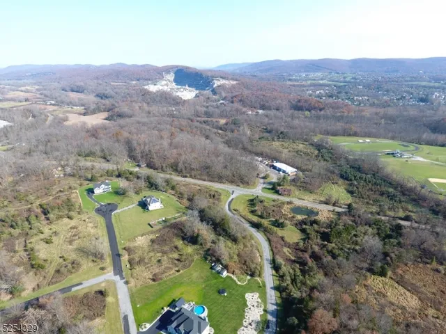 a view of a street with mountain view