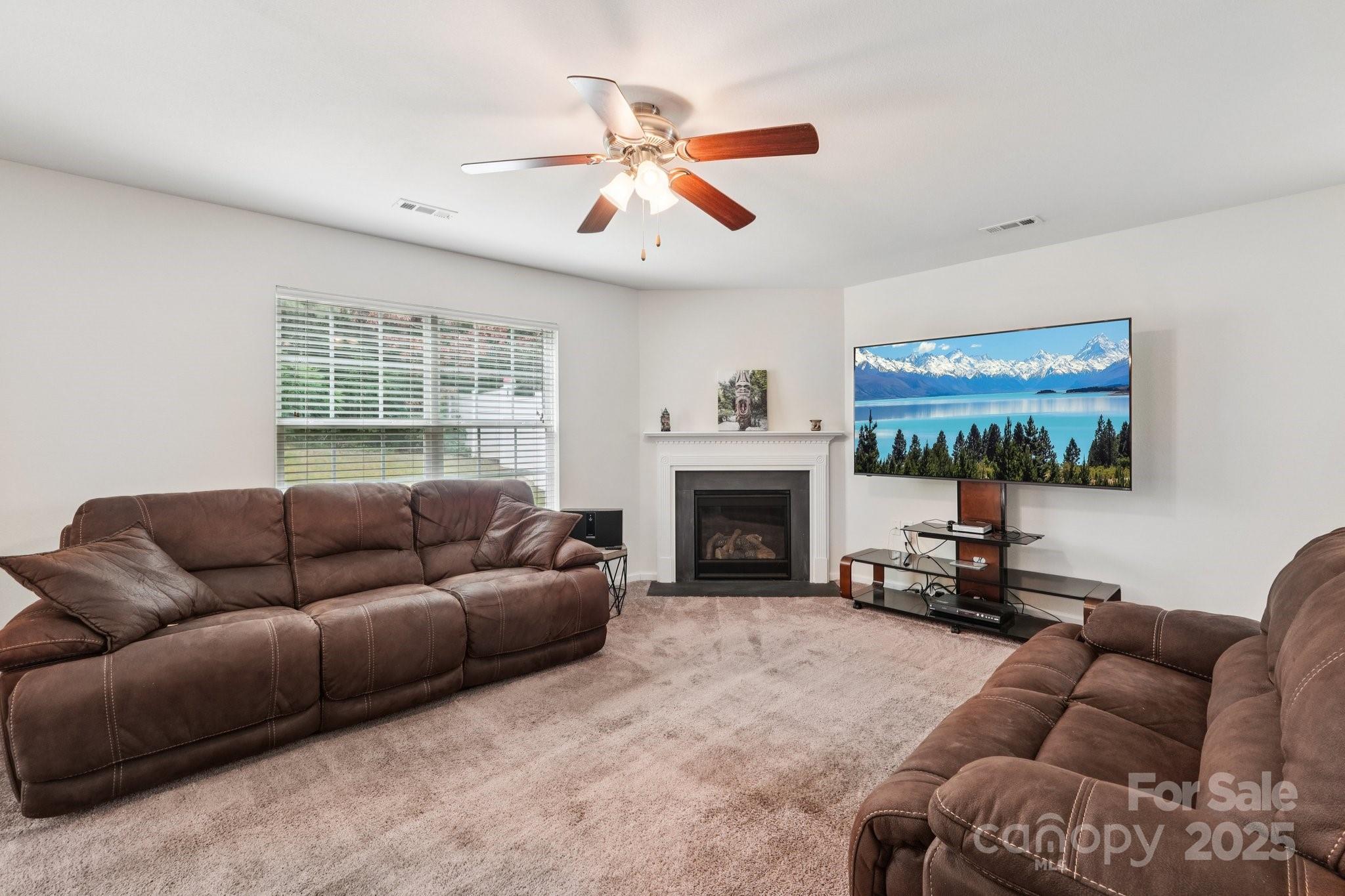 2289 Reid Pointe Avenue Indian Land, SC 29707 - Photo 15 of 39 a living room with furniture a fireplace and a flat screen tv