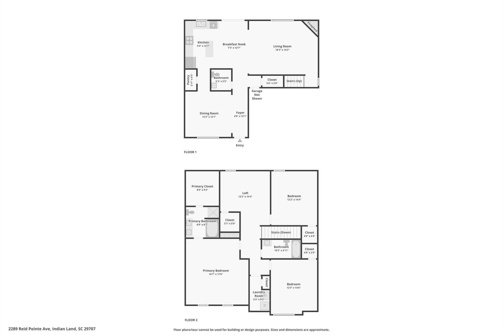 2289 Reid Pointe Avenue Indian Land, SC 29707 - Photo 36 of 39 a picture of floor plan