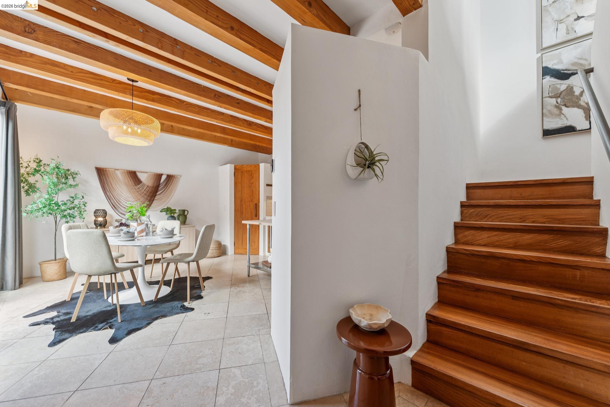 2015 Delaware Street, Unit A Berkeley, CA 94709 - Photo 7 of 60 a view of a livingroom with furniture and staircase