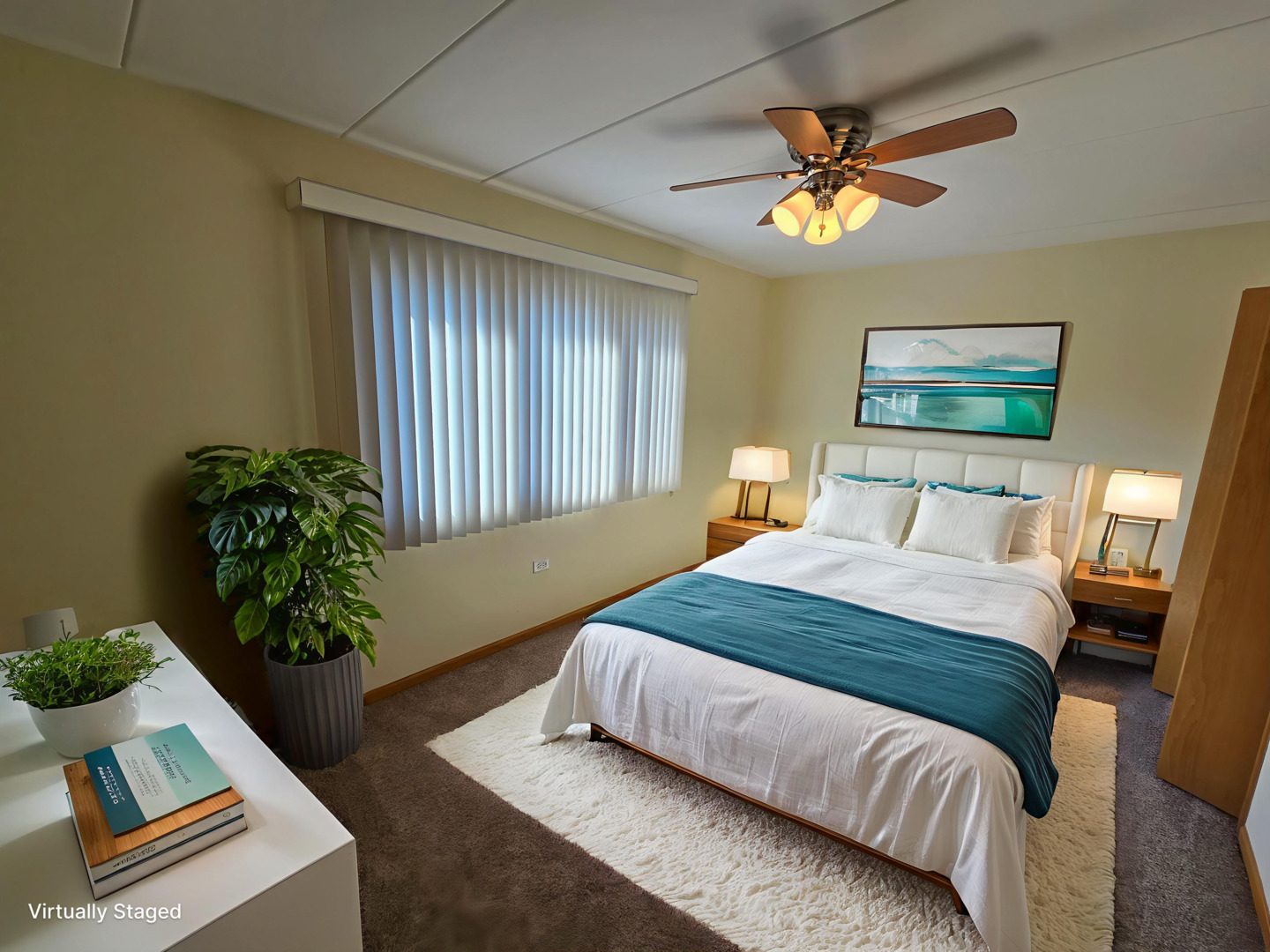 6860 Winding Trail, Unit 204 Oak Forest, IL 60452 - Photo 12 of 14 a bedroom with a bed and a potted plant