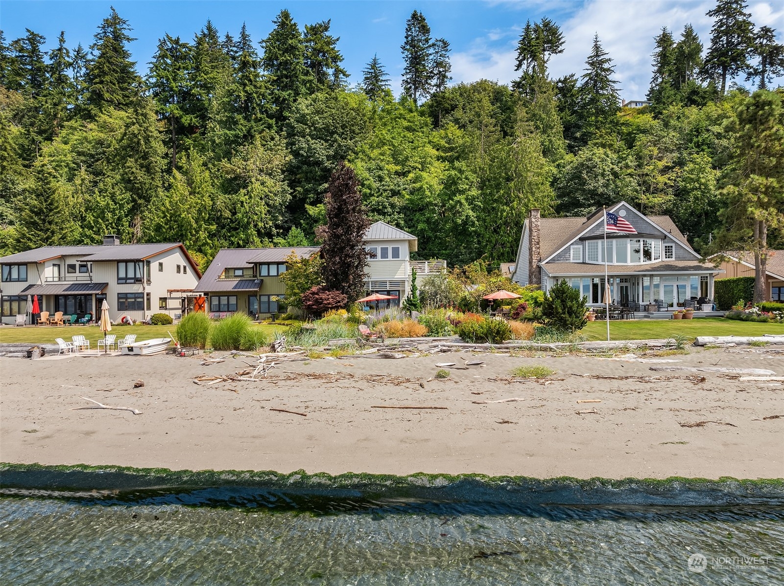6346 South Bay Road Freeland, WA 98249 - Photo 7 of 40 an aerial view of a house with a lake view