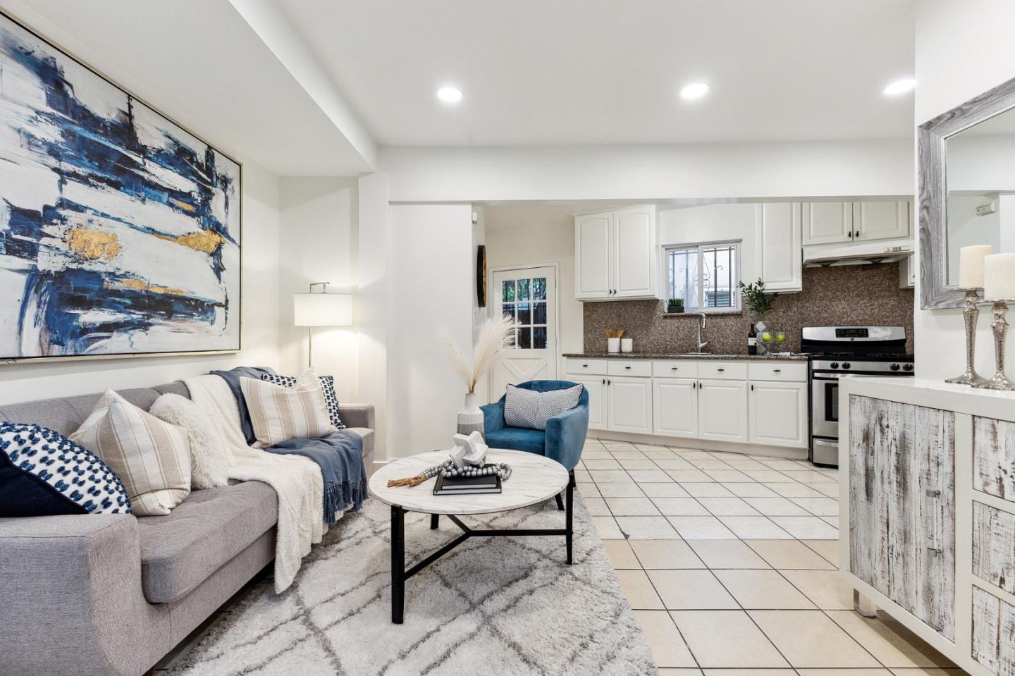 274 West Jackson Street Hayward, CA 94544 - Photo 20 of 29 a living room with furniture and kitchen view