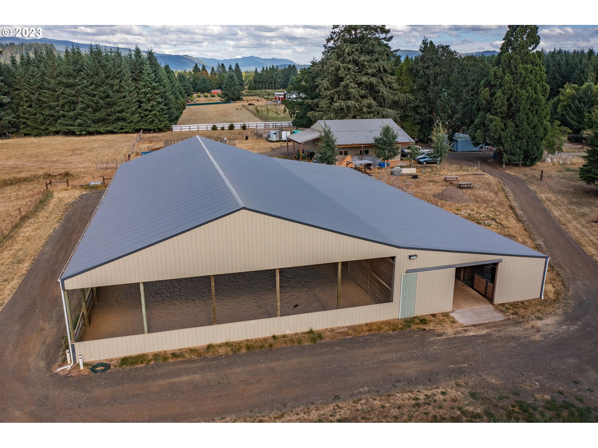 34869 Ede Road Lebanon, OR 97355 - Photo 3 of 42 a aerial view of a house with a yard