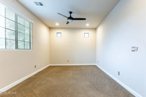 an empty room with a window