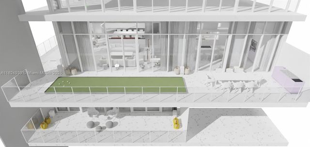 a large kitchen with a table and chairs