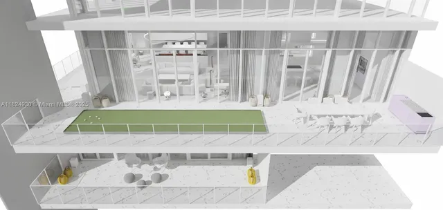 a large kitchen with a table and chairs