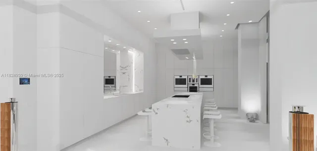 a spacious bathroom with a tub and shower